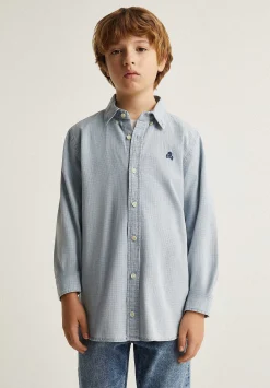 Scalpers Shirts<Skull Checked Denim Shirt