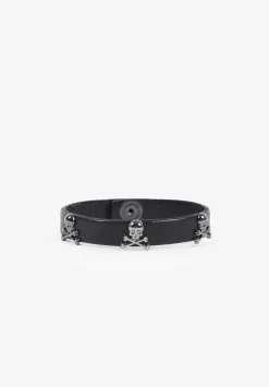 Scalpers Imitation Jewelry<Skull Leather Bracelet