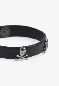 Scalpers Imitation Jewelry<Skull Leather Bracelet