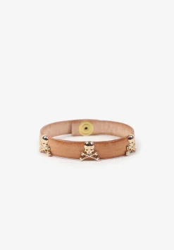Scalpers Imitation Jewelry<Skull Leather Bracelet