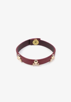 Scalpers Imitation Jewelry<Skull Leather Bracelet