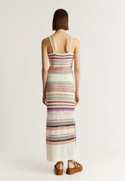 Scalpers Skirts<Striped Crochet Midi Skirt