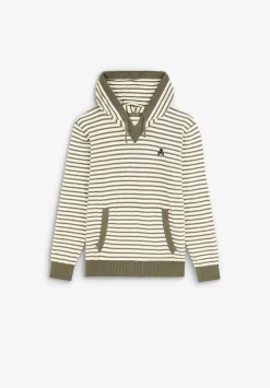 Scalpers Sweaters And Cardigans<Striped Hooded Sweater