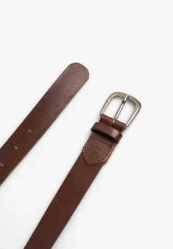 Scalpers Belts And Suspenders<Striped Leather Belt