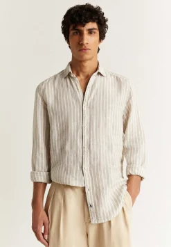 Scalpers Casual<Striped Linen Shirt