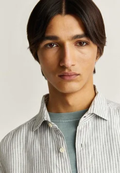 Scalpers Casual<Striped Linen Shirt