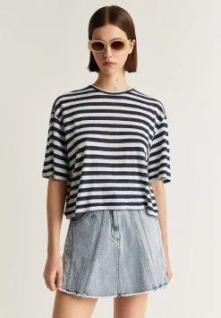 Scalpers T-Shirts And Tops<Striped Linen T-Shirt