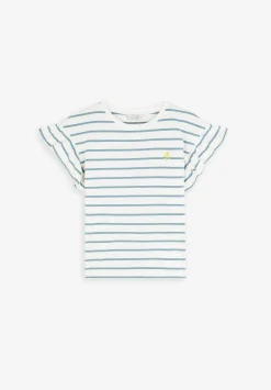 Scalpers Tshirts<Striped Ruffle Sleeve T-Shirt
