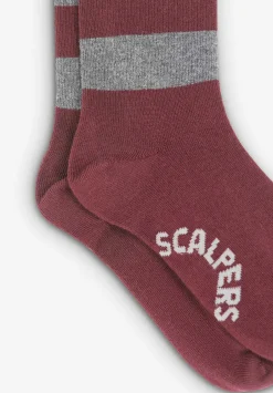 Scalpers Socks<Striped Skull Socks