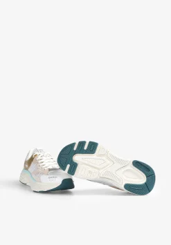 Scalpers Sneakers<Striped Sneakers With Metallic Detail