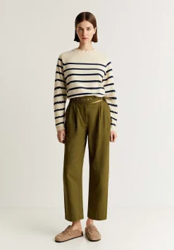 Scalpers Sweaters And Cardigans<Striped Sweater With Knit Detail