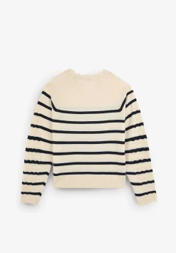 Scalpers Sweaters And Cardigans<Striped Sweater With Knit Detail