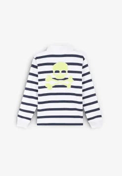 Scalpers Sweatshirts<Striped Sweatshirt With Zipper Detail