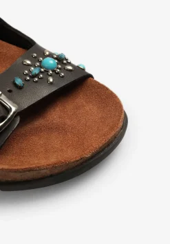 Scalpers Sandals<Studded Buckle Leather Sandals
