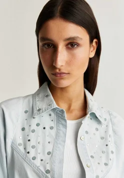Scalpers Shirts<Studded Denim Shirt