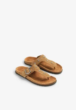 Scalpers Sandals<Studded Suede Flat Sandals