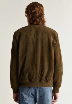 Scalpers Jackets And Jackets<Suede Bomber Jacket