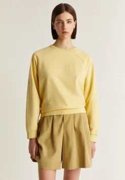 Scalpers Sweatshirts<Sweatshirt With Flower Stitching Detail