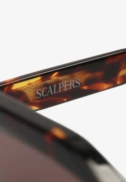Scalpers Glasses<Tortoiseshell Effect Paste Square Sunglasses