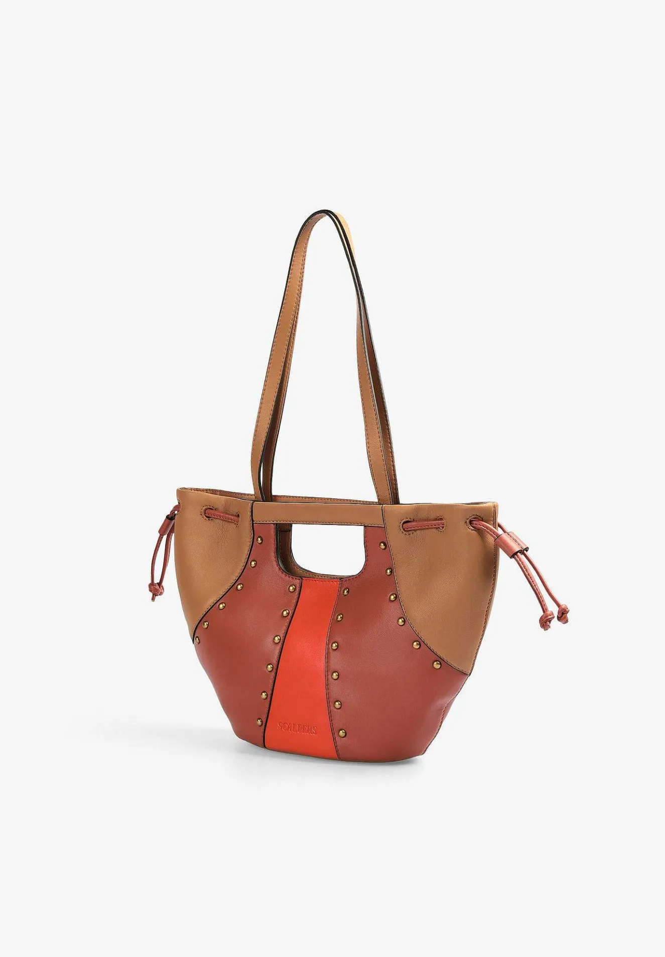 Scalpers Fur<Tricolor Leather Shoulder Bag