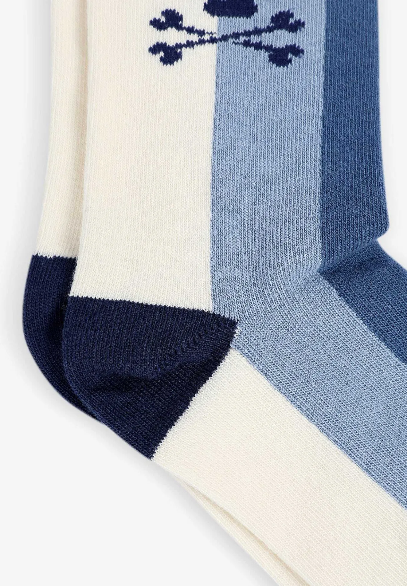 Scalpers Socks<Tricolor Striped Skull Socks