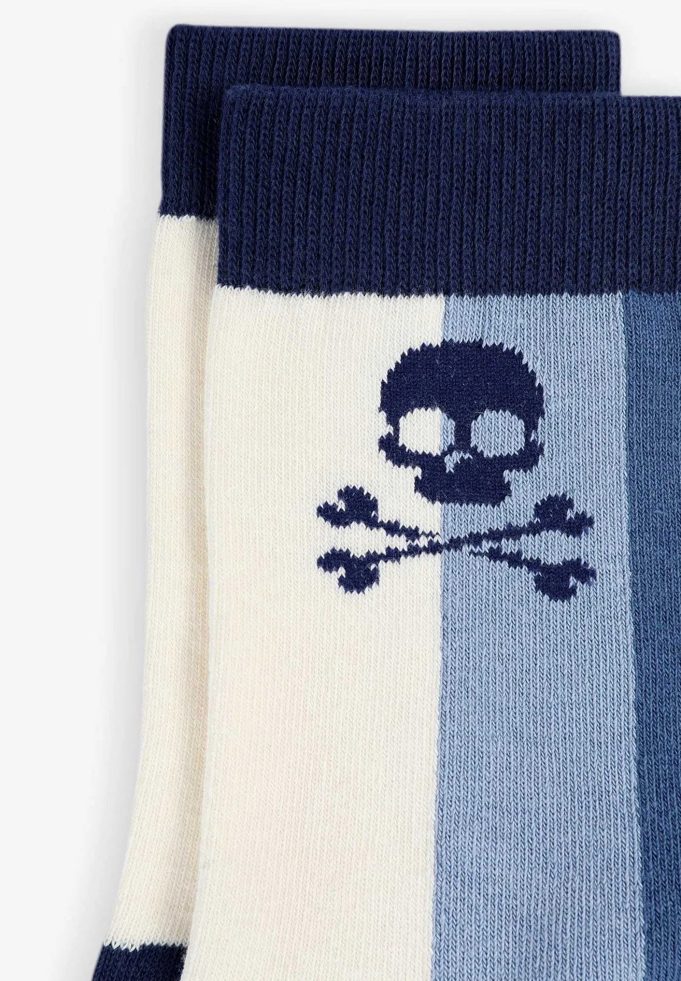 Scalpers Socks<Tricolor Striped Skull Socks