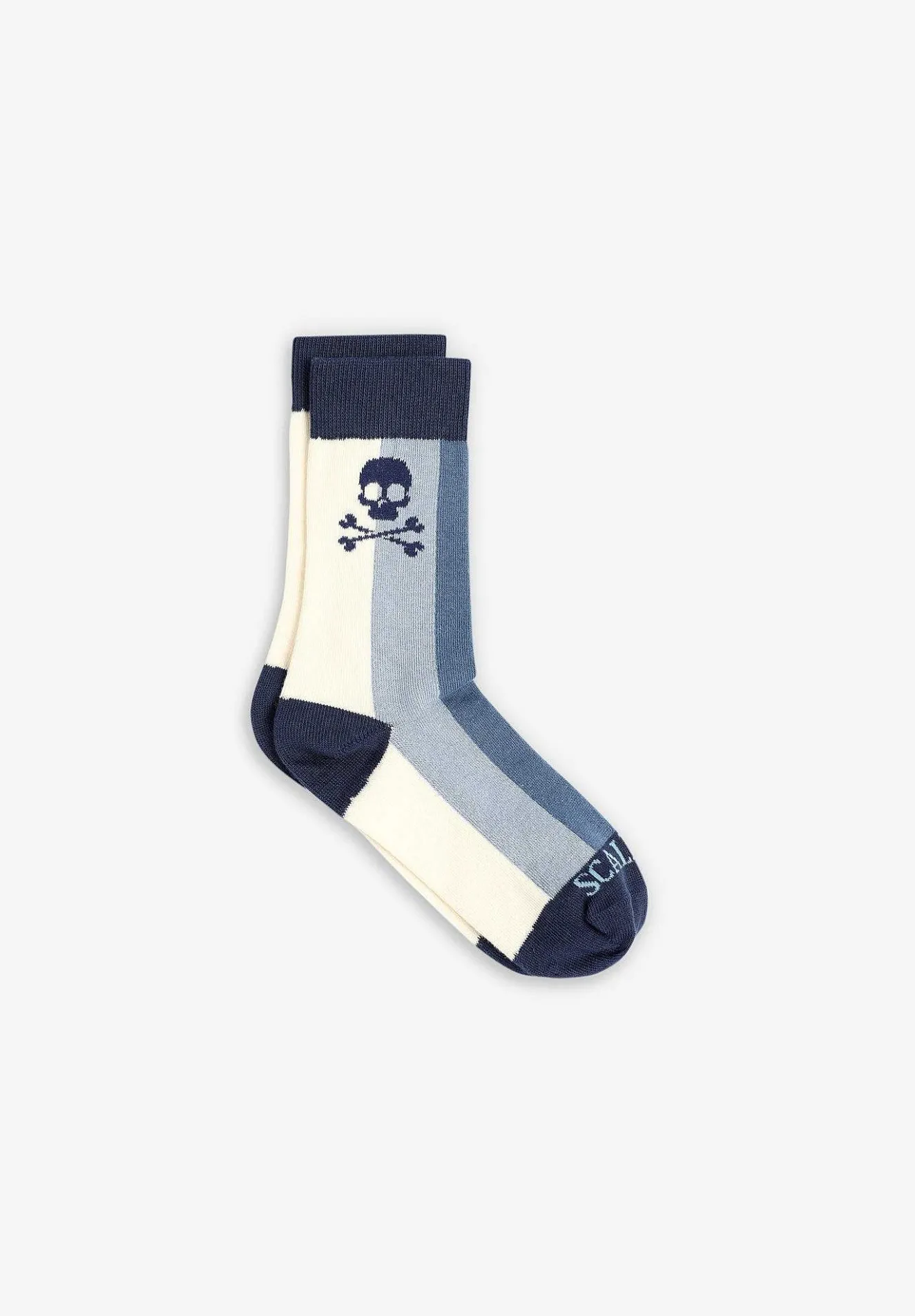 Scalpers Socks<Tricolor Striped Skull Socks