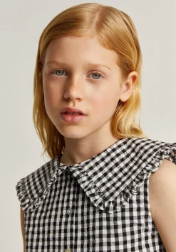 Scalpers Shirts<Vichy Bobo Neck Blouse