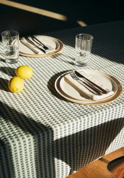 Scalpers Table Linen<Vichy Check Cotton Tablecloth