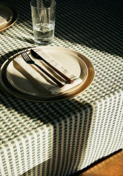Scalpers Table Linen<Vichy Check Cotton Tablecloth