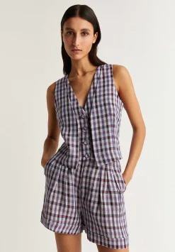 Scalpers Blazers And Vests<Vichy Double Lapel Vest
