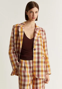 Scalpers Blazers And Vests<Vichy Linen Blazer