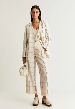 Scalpers Blazers And Vests<V-Neck Checked Blazer