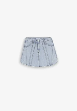 Scalpers Skirts<Washed Denim Mini Skirt
