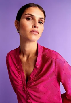 Scalpers Shirts<Zigzag Jacquard Blouse