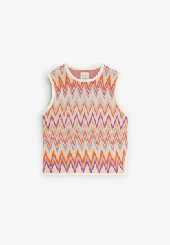 Scalpers Tshirts<Zigzag Knit Top