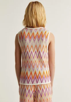 Scalpers Tshirts<Zigzag Knit Top