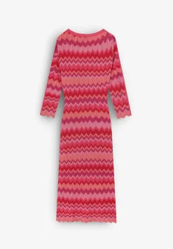 Scalpers Dresses<Zigzag Lurex Knitted Midi Dress
