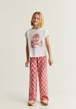 Scalpers Tshirts<Zigzag Print Skull T-Shirt