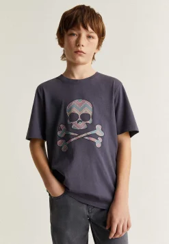 Scalpers Tshirts<Zigzag Print Skull T-Shirt